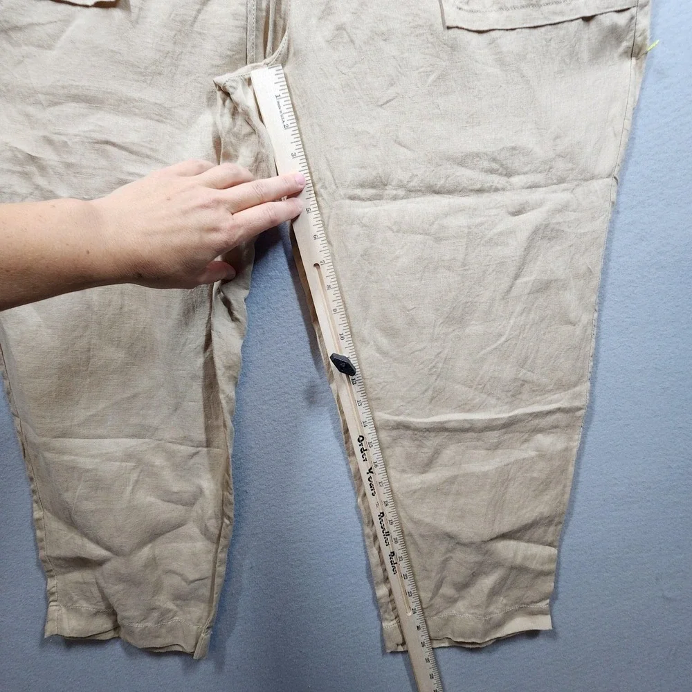 Lauren Ralph Lauren Pants Womens‎ 16W Linen Drawstring Pocket Relaxed Fit Summer - Picture 6 of 9